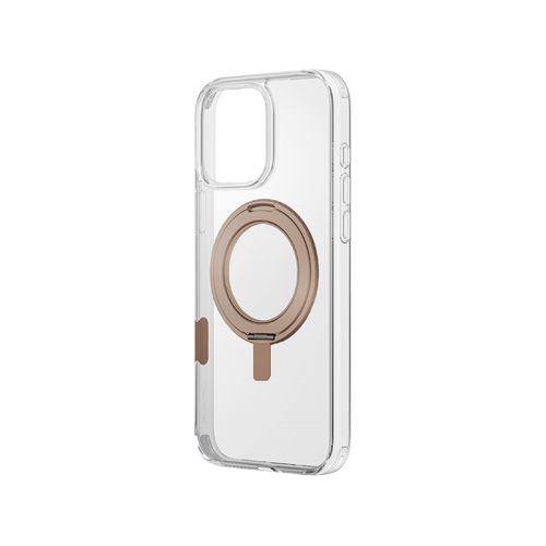 Uniq Swivix MagSafe case with 360 Rotation Kickstand for Apple iPhone 16 Pro / 16 Pro Max - Taupe Gold [B]- كفر حماية عالية - يونيك - ماغ سيف + مسكه دائرية