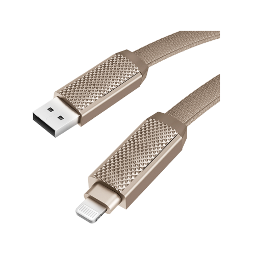 Bazic GoCharge 4 IN 1 Input USB A and USB-C to Output USB-C and Lightning Cable 1M - Gold - سلك شحن - 4 في 1 - من يو اس بي + تايب سي - الى تايب سي + ايفون - طول 1 متر - بيزك