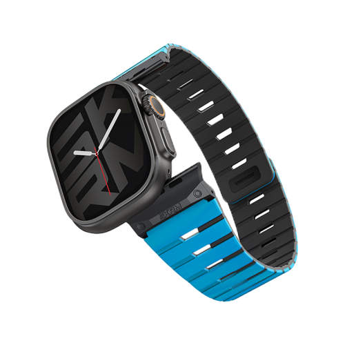 SkinArma Gemini Magnetic Watch Strap for Apple Watch 49/46/45MM - Blue Black [B] - سير ساعة أبل واتش