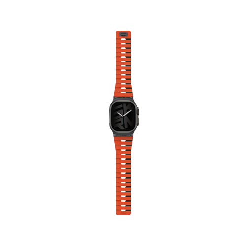 SkinArma Gemini Magnetic Watch Strap for Apple Watch 49/46/45MM - Orange Black [B]- سير ساعة أبل واتش