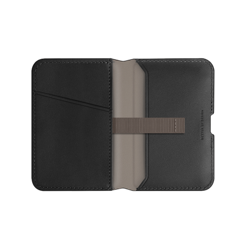 Uniq Lyden DS RFID-Blocking Magnetic Wallet with Kick Stand - Dallas Black / Flint Grey - ستاند جانبي ومحفظة للبطاقات - ماغ سيف - يونيك