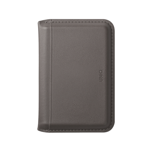 Uniq Lyden DS RFID-Blocking Magnetic Wallet with Kick Stand - Flint Grey / Canary Yellow - ستاند جانبي ومحفظة للبطاقات - ماغ سيف - يونيك