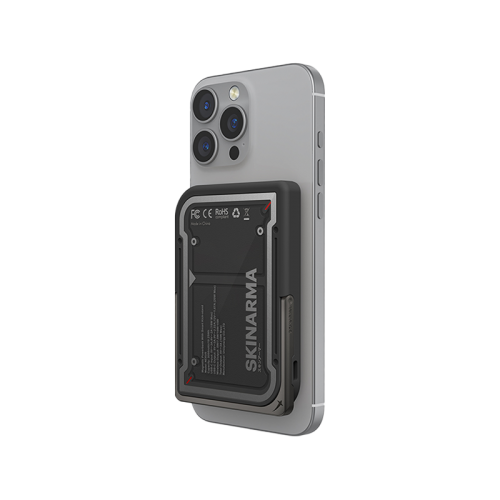 SkinArma Mecha Nexus USB-C 5000mAh Power Bank Built-In Kick Stand - Black - بطارية متنقلة - ماغ سيف + ستاند - قوه 20 واط - سعة 5000 ملي امبير - كفالة 12 شهر