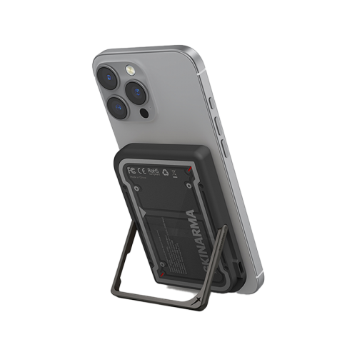 SkinArma Mecha Nexus USB-C 5000mAh Power Bank Built-In Kick Stand - Black - بطارية متنقلة - ماغ سيف + ستاند - قوه 20 واط - سعة 5000 ملي امبير - كفالة 12 شهر