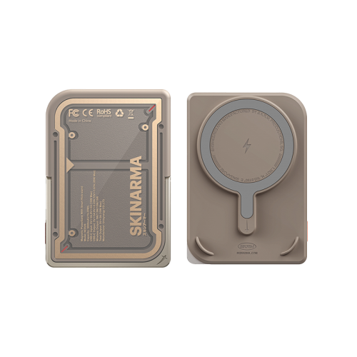 SkinArma Mecha Nexus USB-C 5000mAh Power Bank Built-In Kick Stand - Champagne - بطارية متنقلة - ماغ سيف + ستاند - قوه 20 واط - سعة 5000 ملي امبير - كفالة 12 شهر