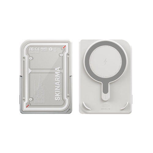 SkinArma Mecha Nexus USB-C 5000mAh Power Bank Built-In Kick Stand - Grey - بطارية متنقلة - ماغ سيف + ستاند - قوه 20 واط - سعة 5000 ملي امبير - كفالة 12 شهر