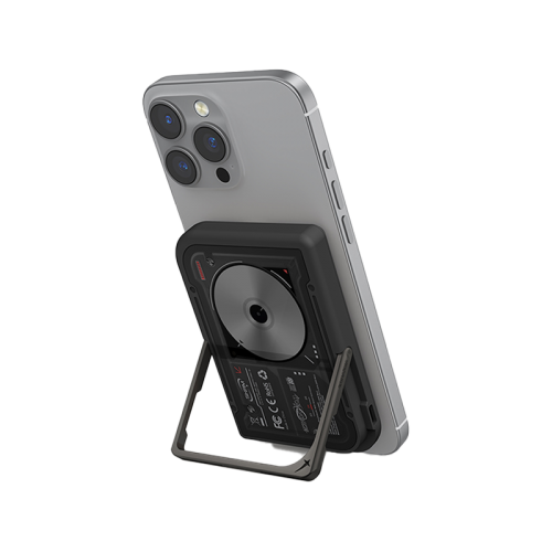 SkinArma Nova Nexus USB-C 5000mAh Power Bank Built-In Kick Stand - Black - بطارية متنقلة - ماغ سيف + ستاند - قوه 20 واط - سعة 5000 ملي امبير - كفالة 12 شهر