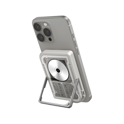 SkinArma Nova Nexus USB-C 5000mAh Power Bank Built-In Kick Stand - Light Grey - بطارية متنقلة - ماغ سيف + ستاند - قوه 20 واط - سعة 5000 ملي امبير - كفالة 12 شهر