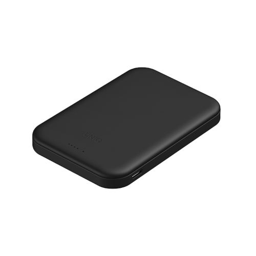 Uniq Lyden Lexa MagSafe USB-C PD 5000mAh Power Bank - Dallas Black - بطارية متنقلة - ماغ سيف - يونيك - قوه 20 واط - سعة 5000 ملي امبير - كفالة 12 شهر