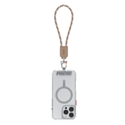 SkinArma Dyno VE USB-C to USB-C 2-In-1 240W Hand Strap and Charging Cable - Brich - خيط علاقة قصير - 2 في 1 - سكين ارما - سلك شحن تايب سي الى تايب سي - قوة 240 واط - يمكنكم اختيار مع كفر شفاف او بدون كفر فقط خيط علاقة