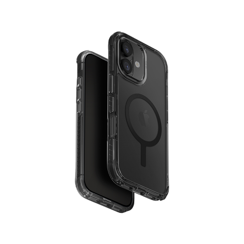 Uniq Hybrid Combat Magsafe Case for iPhone 17 - Carbon Black - كفر حمايه عاليه - يونيك - سلسلة ايفون 17 - ماغ سيف - شفاف