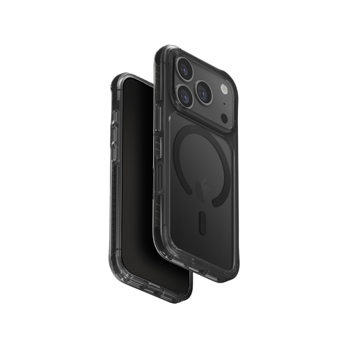 Uniq Hybrid Combat Magsafe Case for iPhone 17 - Carbon Black - كفر حمايه عاليه - يونيك - سلسلة ايفون 17 - ماغ سيف - شفاف