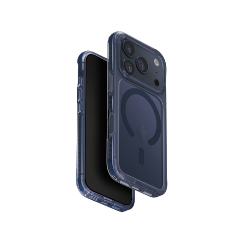 Uniq Hybrid Combat Magsafe Case for iPhone 17 - Navy Blue - كفر حمايه عاليه - يونيك - سلسلة ايفون 17 - ماغ سيف - شفاف