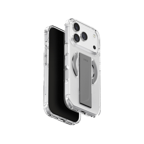 Uniq Hybrid Heldro Air MagSafe Case for iPhone 17 - Lucent Clear [B] - كفر حمايه عاليه - يونيك - سلسلة ايفون 17 - مع مسكه - ماغ سيف - شفاف