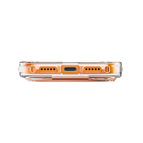 Uniq Hybrid Heldro Air MagSafe Case for iPhone 17 - Volt orange [B] - كفر حمايه عاليه - يونيك - سلسلة ايفون 17 - مع مسكه - ماغ سيف