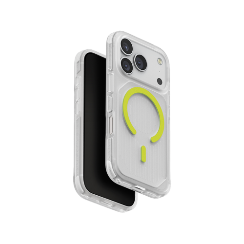 Uniq Hybrid Combat Active MagSafe Case for iPhone 17 Pro / 17 Pro Max - Frost Clear / Lume Light [B] - كفر حمايه عاليه - يونيك - سلسلة ايفون 17 - ماغ سيف