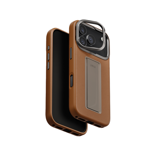 Uniq Hybrid Heldro Pro MagSafe Case for iPhone 17 Pro / 17 Pro Max - Caramel [B] - كفر حمايه عاليه - يونيك - سلسلة ايفون 17 - مع مسكه - ماغ سيف