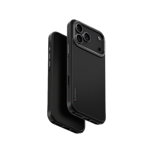 Uniq Hybrid Keva MagSafe Case for iPhone 17 - Carbon Black - كفر حمايه عاليه - يونيك - سلسلة ايفون 17 - ماغ سيف - كربون اسود
