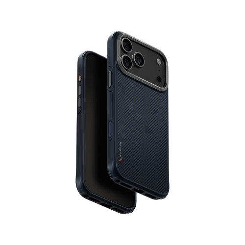 Uniq Hybrid Keva Magsafe case for iPhone 17 Pro Max - Trance Blue - كفر حمايه عاليه - يونيك - سلسلة ايفون 17 - ماغ سيف - كربون ازرق