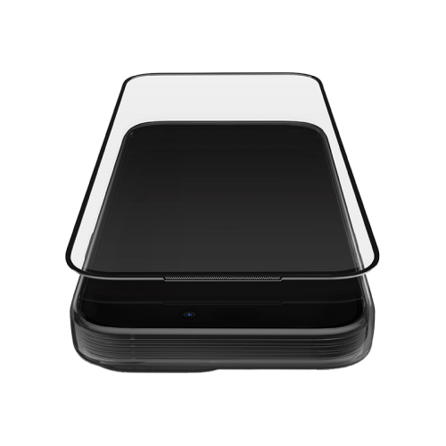 Uniq Optix Vivid Clear Glass Screen Protector for iPhone 17 - حماية شاشة شفافة عالية الجودة -مع اطار اسود - سلسلة ايفون 17 - يونيك