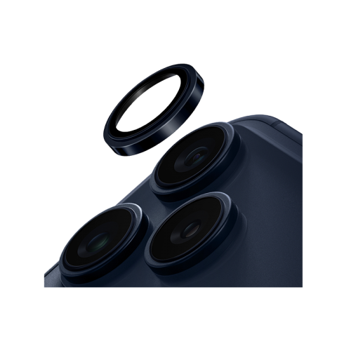 Uniq Optix Prime Stainless Steel Frame Sapphire Camera Lens Protector for iPhone 17 Pro & 17 Pro Max - Navy Chrome - حماية لعدسة كاميرا الهاتف - حبات - 9 مللي - ايفون 17 برو / 17 بروماكس - يونيك