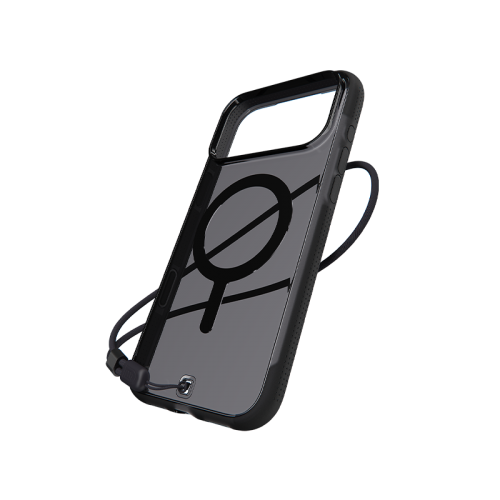BodyGuardz Ace Pro MagSafe Case for iPhone 17 Pro Max - Smoke Black [B] - كفر حمايه عاليه مع علاق - سلسلة ايفون 17 - ماغ سيف