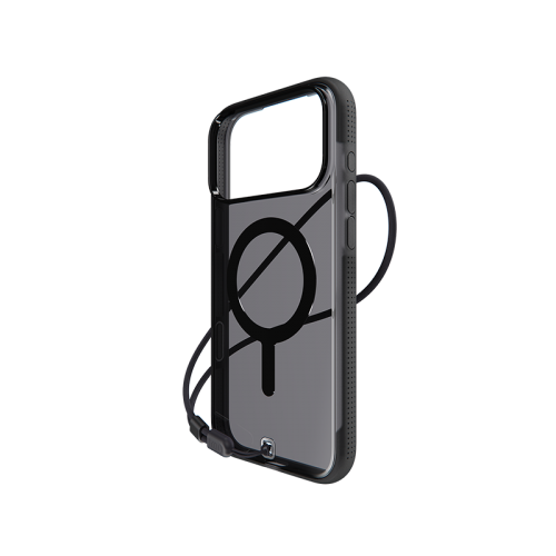 BodyGuardz Ace Pro MagSafe Case for iPhone 17 Pro Max - Smoke Black [B] - كفر حمايه عاليه مع علاق - سلسلة ايفون 17 - ماغ سيف