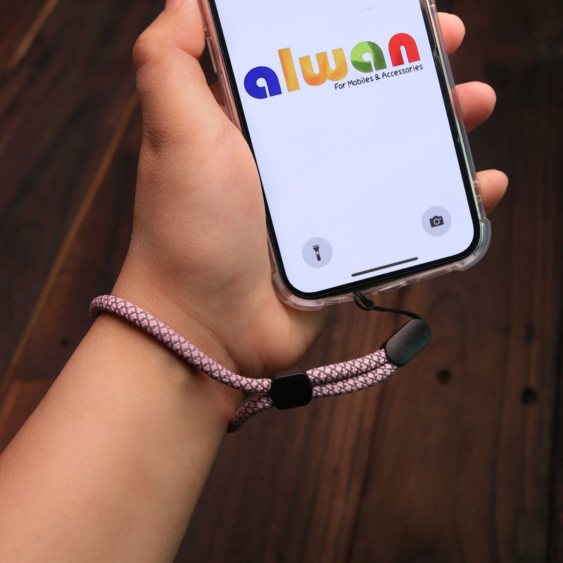 Light Purple Lanyard with Clear Case - كفر حماية شفاف مع خيط علاقة