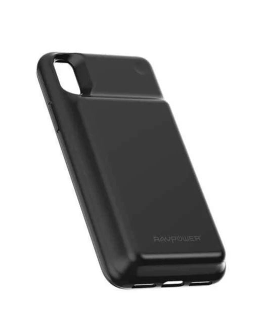 RAVPower Wireless Battery Case 3200mAh TX/RX for iPhone X/XS - Black -  X/XS كفر حماية مع بطارية - راف باور - سعة 3200 - خاصية الشحن اللاسلكي - ايفون