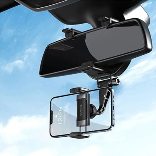 YESIDO C193 Vehicle Rear View Mirror Phone Holder Mount Universal 360 Degree - ستاند سيارة - مكان المراية - مناسب لجميع انواع الاجهزة