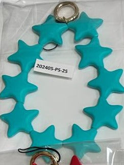 Noufa - 25 - Turquoise Stars Short Strap - With or Without Case - خيط علاقة - يمكنكم اختيار مع كفر شفاف او بدون كفر