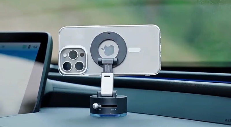 Car Magnetic Phone Holder (A3) - ستاند سيارة مناسب لجميع انواع الاجهزة - شفط بدون شحن - دوران 360 درجة - ماغ سيف