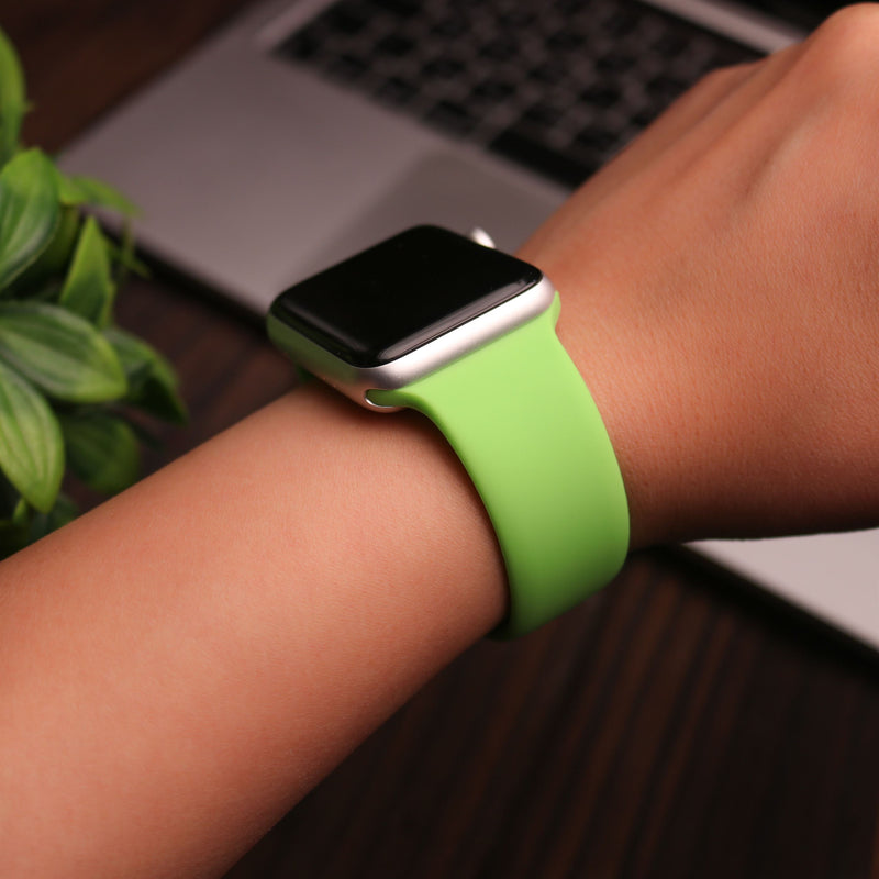 Silicon Watch Band for Apple Watch - Light Green - سير ساعة ابل ووتش