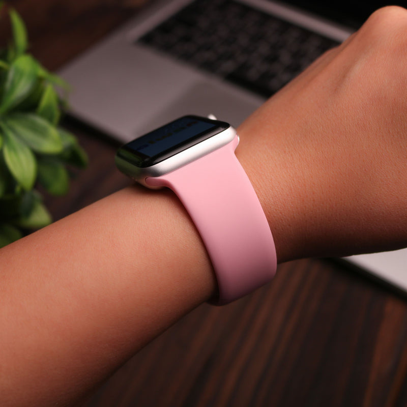 Silicon Watch Band for Apple Watch - Pink - سير ساعة ابل ووتش