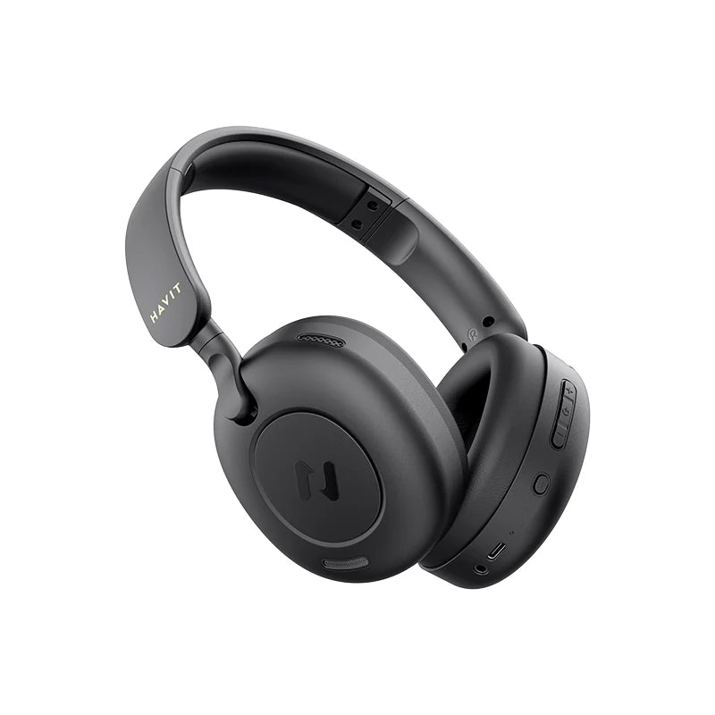 Havit - H655BT Audio series-Bluetooth headphone - Black [B] - سماعة رأس بلوتوث - هافيت - كفالة 12 شهر