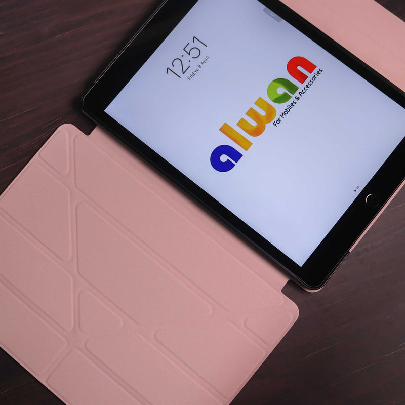 Magi Series Case for iPad With Apple Pencil Holder & Auto Sleep Wake - Pink - كفر ايباد حماية عالية - مكان للقلم - اكثر من وضعية للاستاند