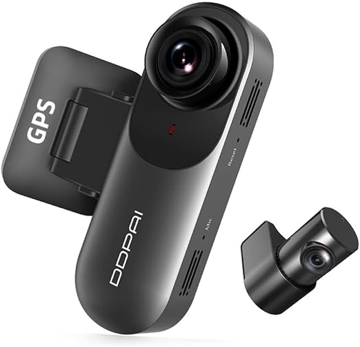 Ddpai Mola N3 Pro 1600P Dual Dashcam - كاميرا تصوير للسيارة  ( امامية + خلفية ) - 2 في 1 - عالية الجودة - بث مباشر - واي فاي - كفالة 12 شهر