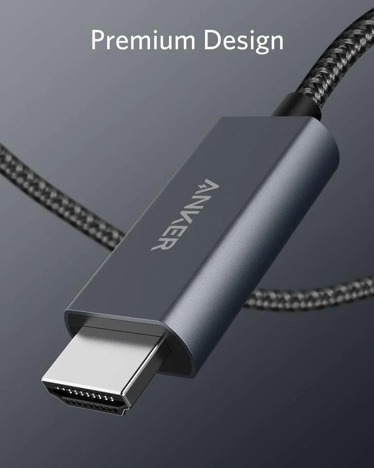 Anker Nylon USB-C to HDMI 4K Cable - سلك تلفزيون تايب سي - بطول 1.8  متر