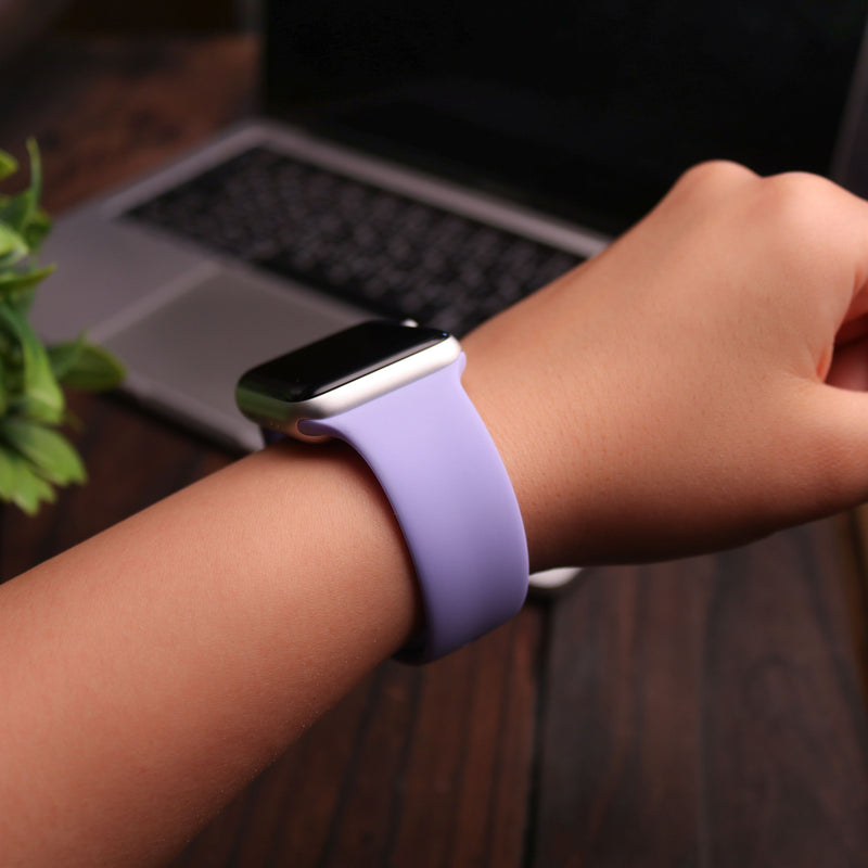 Silicon Watch Band for Apple Watch - Light Purple - سير ساعة ابل ووتش