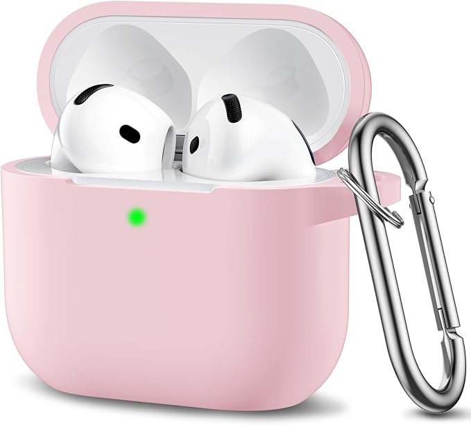 Clip AirPods 4 - 2024 Silicon Case - Pink - كفر حماية - سماعة ابل ايربودز 4 - 2024