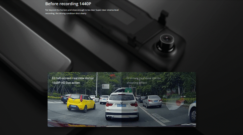 DDPAI Mola E3 Dual Dashcam - كاميرا تصوير للسيارة  ( امامية + خلفية ) - 2 في 1 - عالية الجودة - بث مباشر - واي فاي - كفالة 12 شهر