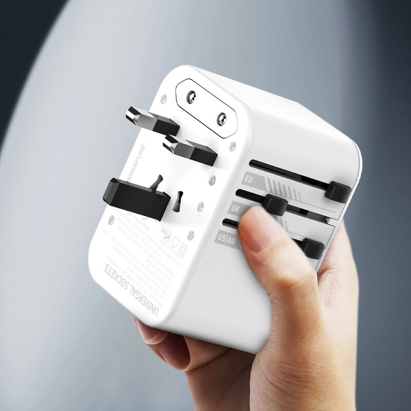 LDNIO Global Travel Fish AW1005 – 2000W / 45W Fast Charging - شاحن حائط دولي - 3 منافذ للشحن الذكي والسريع - قوة 45 واط - كفالة 12 شهر