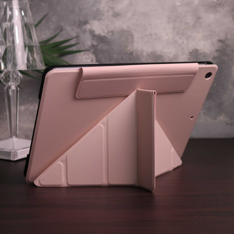 Magi Series Case for iPad With Apple Pencil Holder & Auto Sleep Wake - Pink - كفر ايباد حماية عالية - مكان للقلم - اكثر من وضعية للاستاند
