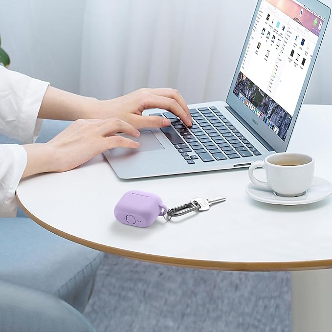 Clip AirPods 4 - 2024 Silicon Case - Lavender - كفر حماية - سماعة ابل ايربودز 4 - 2024