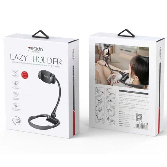 Yesido Lazy Holder C291 Magnetic Phone Holder Adjustable And Rotatable - ستاند - مكتب - رقبه - متوافق مع جميع انواع الاجهزة