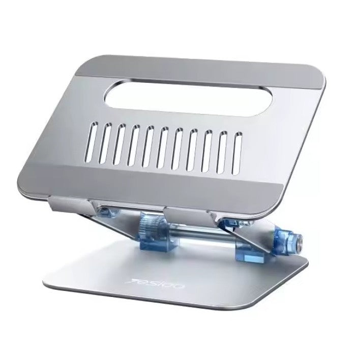 Yesido LP04 New Technique Compound Aluminum Alloy Folding Design Multi Angle Laptop Stand - ستاند مكتبي - عالي الجودة - لجميع انواع الاب توب و التابلت و الايباد