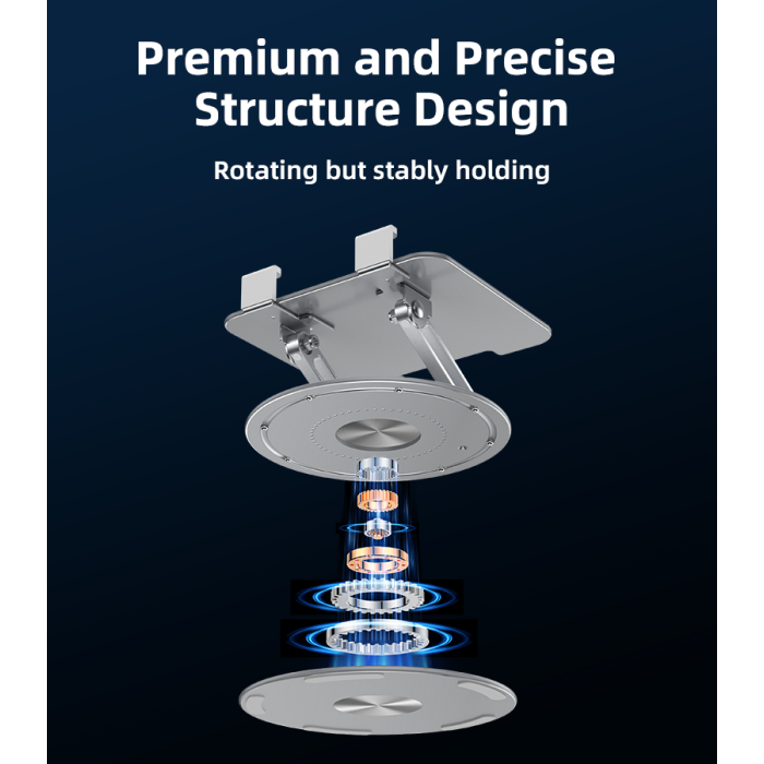 Yesido C293 360 Rotating Good Heat Releasing Folding Design Aluminum Alloy Table Holder - ستاند مكتبي - عالي الجودة - دوران 360 درجة - لجميع انواع التابلت و الايباد