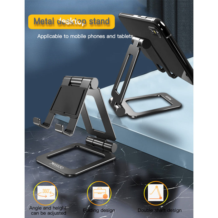 Yesido C98 360 Degree Adjustable Table Desk Mobile Phone Holder | Desktop Holder | Phone Tablet Holder - ستاند مكتبي - عالي الجودة - لجميع انواع الاجهزة