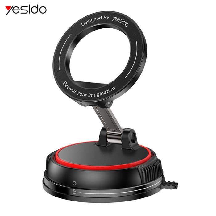 Yesido C219 360 Rotation And Folding Zinc Alloy Center Console Magsafing Suction Cup Car Phone Holder - ستاند سيارة - ماغ سيف - دوران 360 درجه - مناسب لجميع انواع الاجهزة