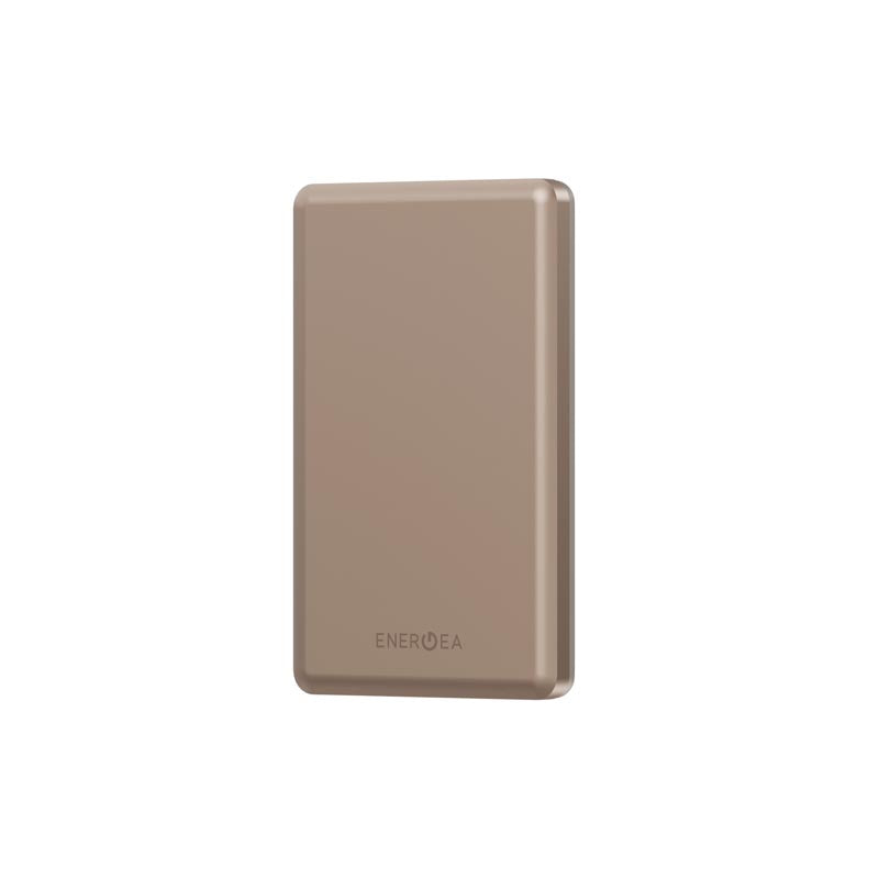 Energea Alupac Mini 5000mAh Magsafe Compatible Power Bank Gold  - بطارية متنقلة - ماغ سيف + سلك تايب سي - انيرجيا - قوه 20 واط - سعة 5000 ملي امبير - كفالة 18 شهر